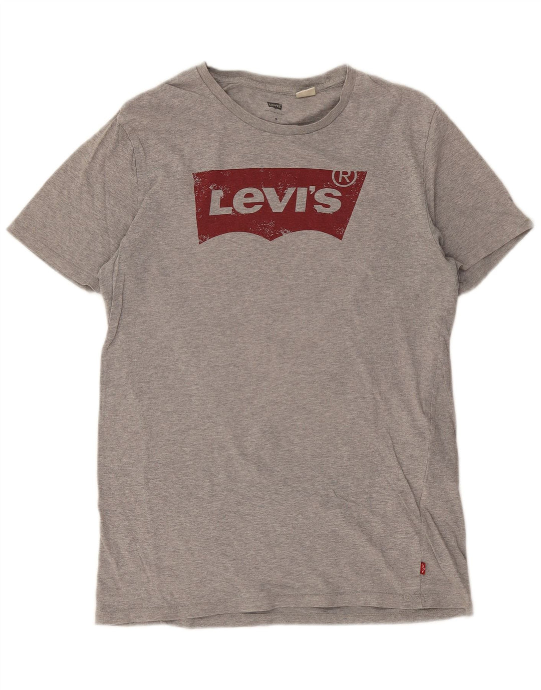 Męski T-shirt z grafiką LEVI'S, średnioszary, bawełniany w cętki