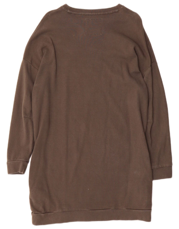 Damska bluza oversize Superdry z grafiką, sukienka UK 10, mały brązowy