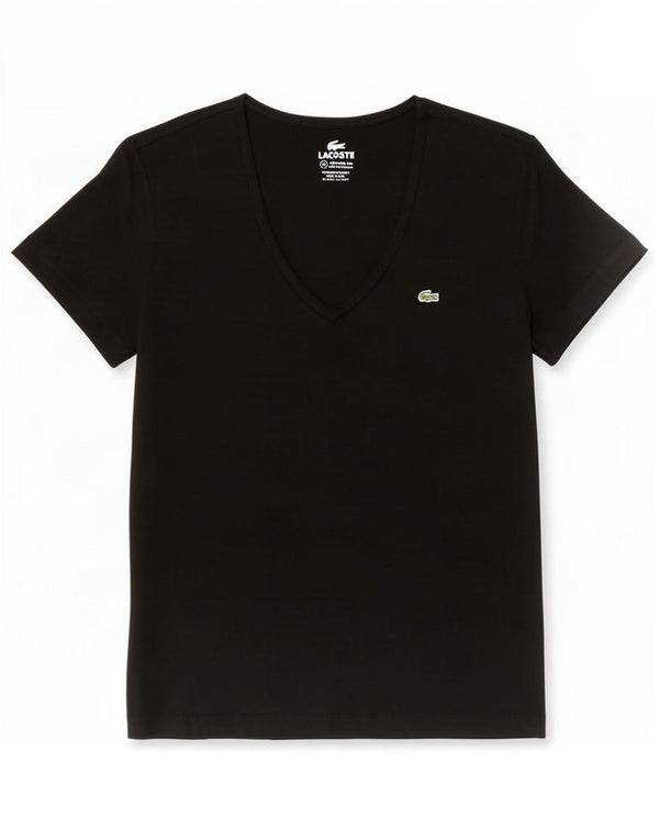 T-shirt damski Lacoste, rozmiar 42, duży, czarny, bawełniany
