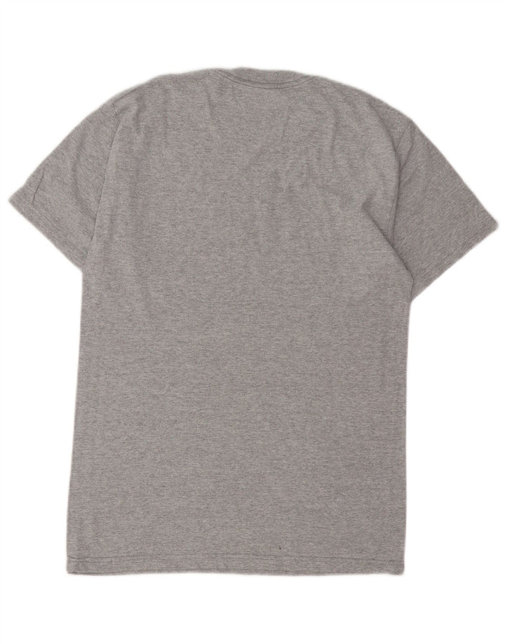 Męski T-shirt z grafiką CHAMPION, mały, szary, bawełniany