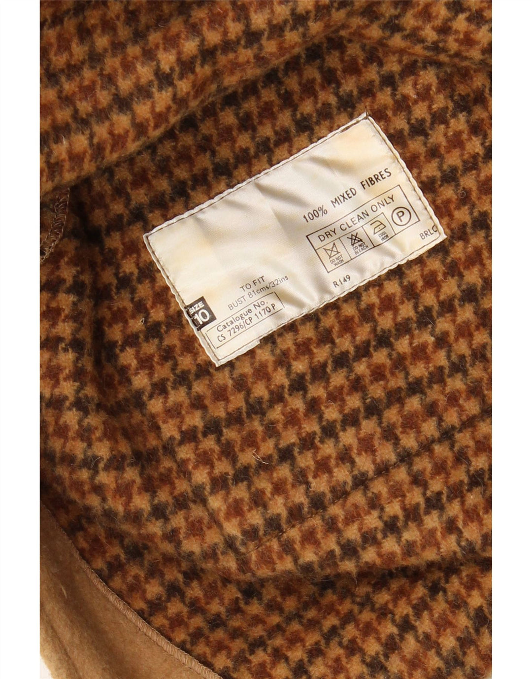 Damski płaszcz z kapturem VINTAGE UK 10 Small Beżowy