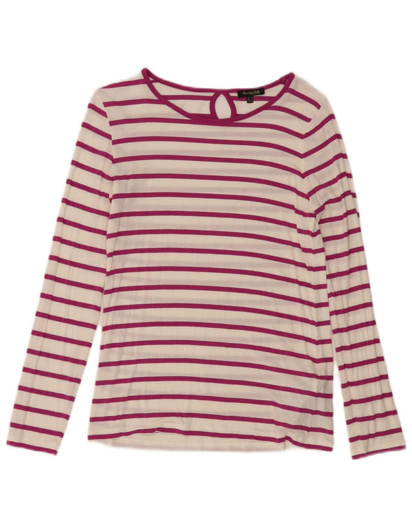 Damski top Massimo Dutti z długim rękawem UK 10 w małe białe paski, modal