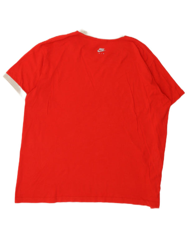 Męski T-shirt z grafiką Nike, XL, czerwony, bawełniany