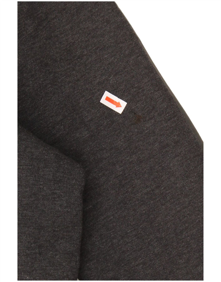 Damski, oversize'owy płaszcz wiatrówkowy NIKE z kapturem UK 10, mały, szary poliester