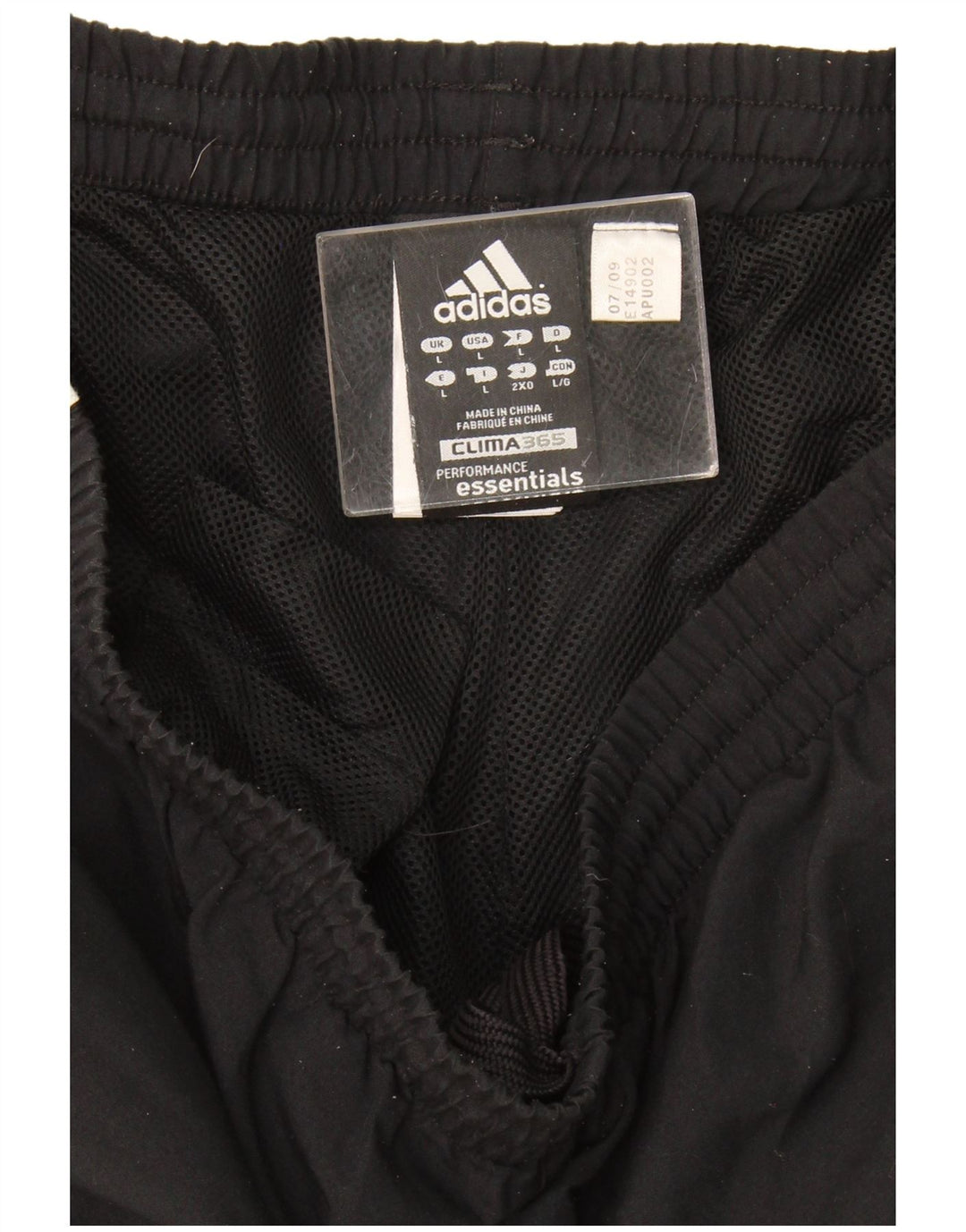 Męskie spodnie dresowe Adidas Clima 365, duże, czarne, poliestrowe