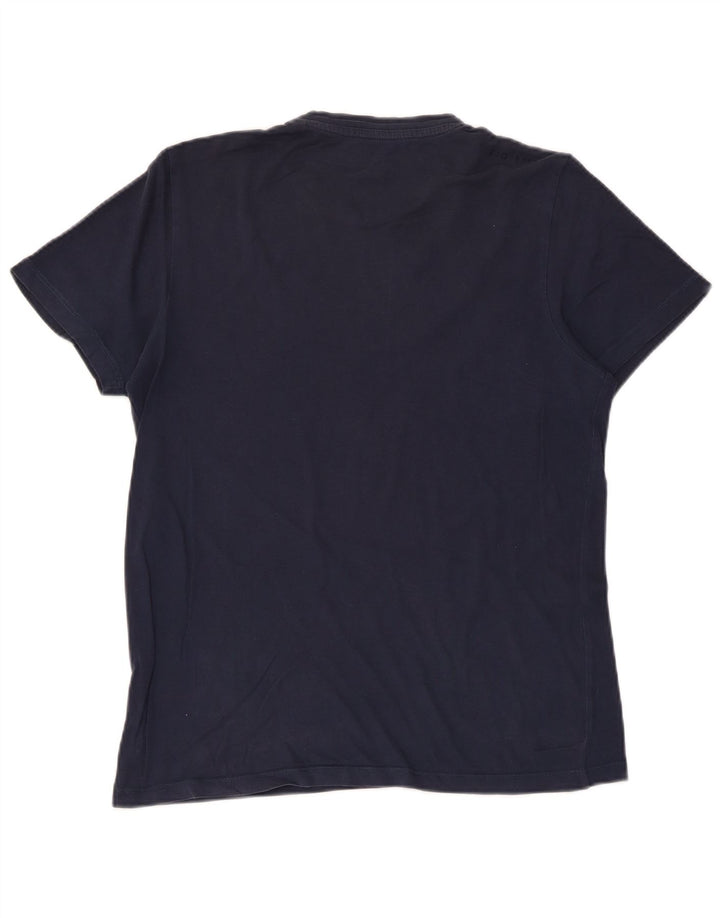 Męski T-shirt z grafiką JACK & JONES, mały, granatowy