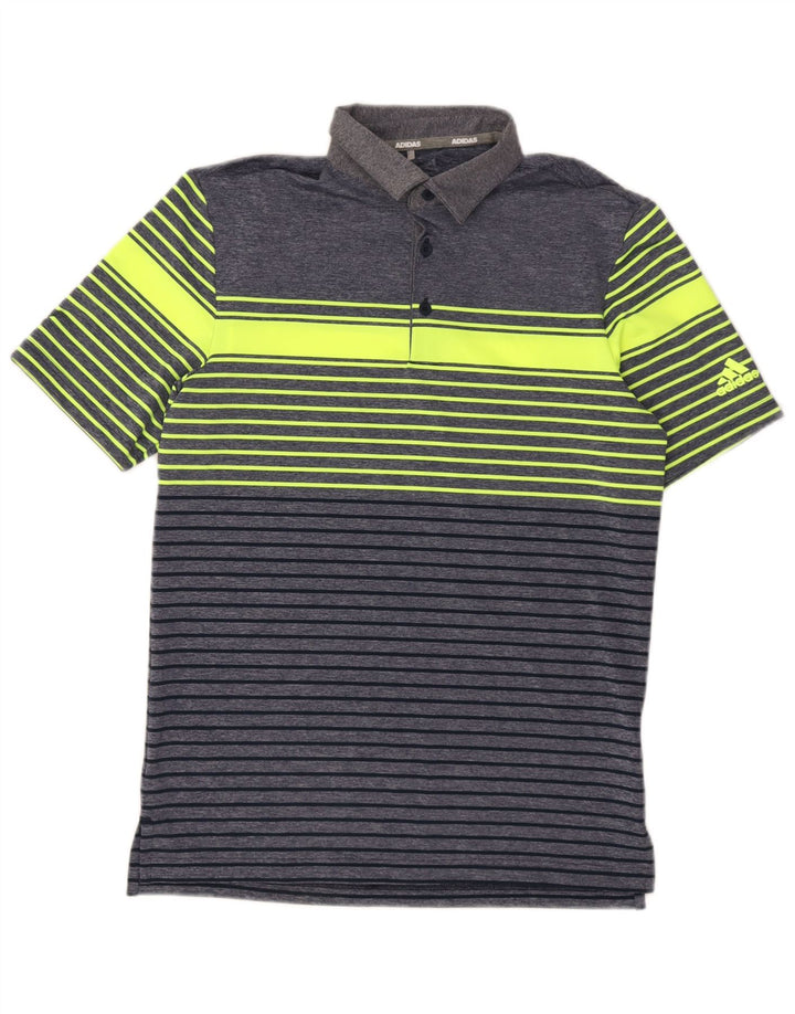 Męska koszulka polo Adidas XS w kolorze granatowym z poliestru w paski