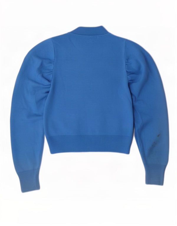 Topshop damski sweter z okrągłym dekoltem UK 10 mały niebieski akryl