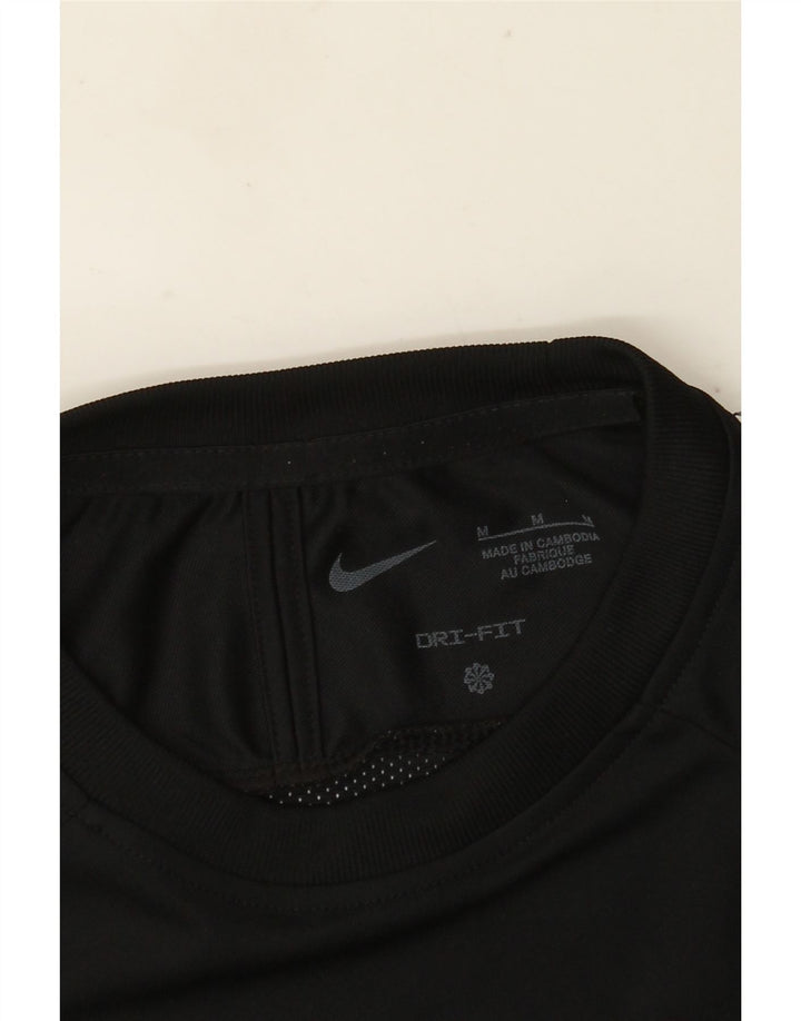 Męski T-shirt Nike Dri Fit Top, średni czarny, blok kolorów