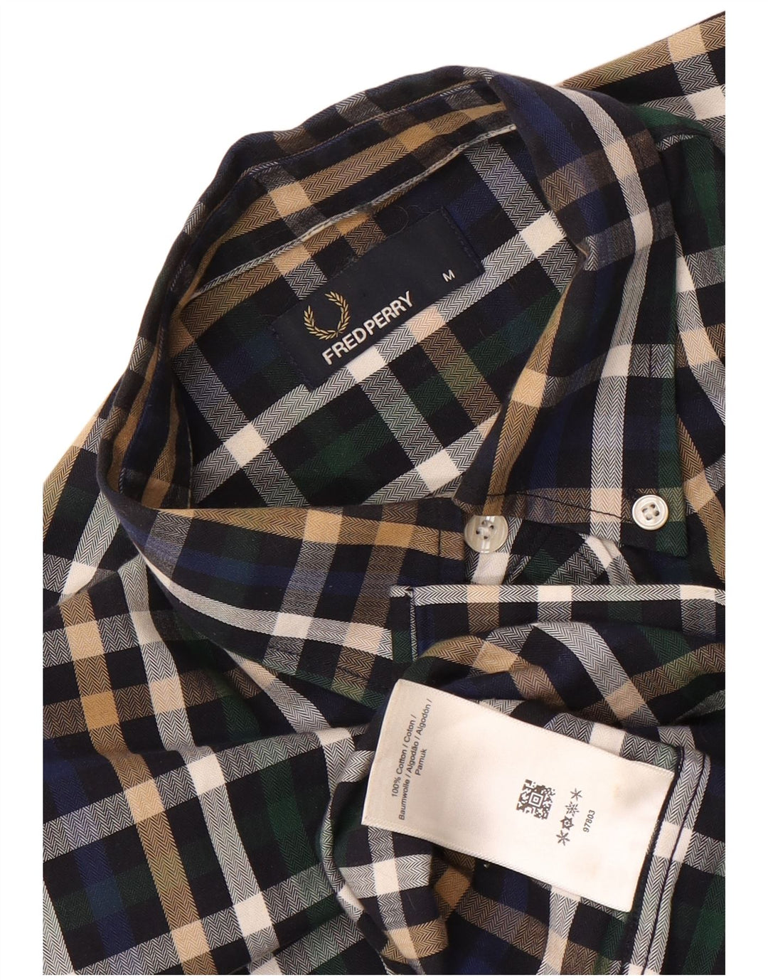 Koszula męska Fred Perry, średnia, wielobarwna, bawełniana krata