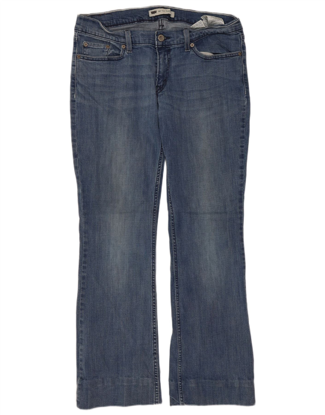 Dżinsy damskie LEVI'S 524 Super Low Bootcut US 11 Large W30 L28 Niebieskie bawełniane