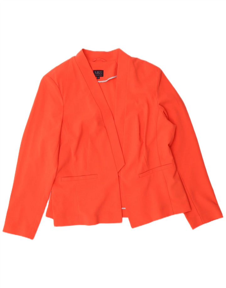 Marks & Spencer Damska otwarta marynarka UK 18 XL Pomarańczowy poliester