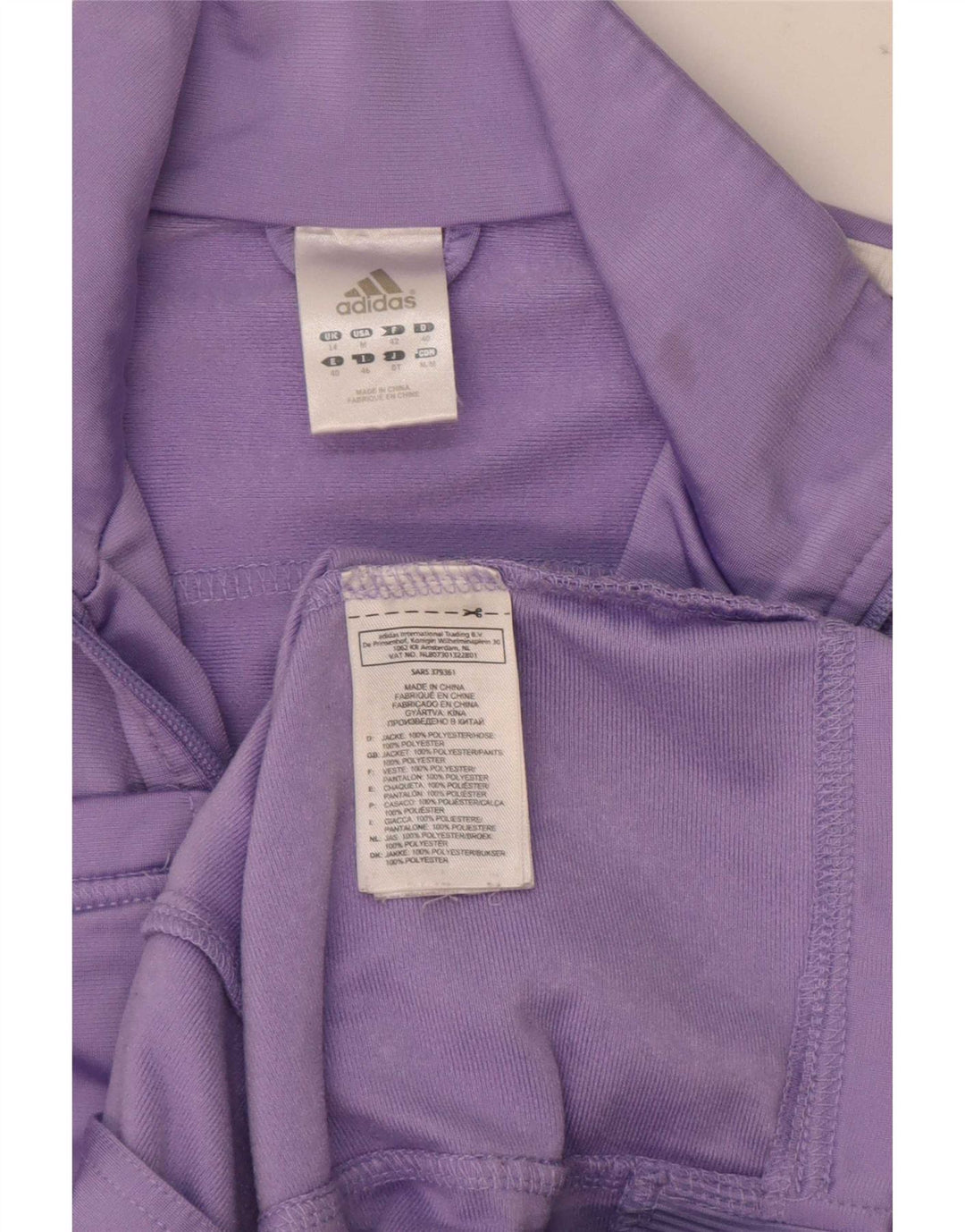 Damska bluza dresowa Adidas UK 14 Średni fioletowy poliester