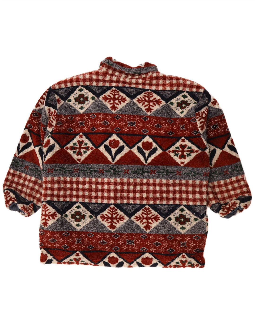 Męska kurtka polarowa Vintage UK 44 2XL wielokolorowa, geometryczna