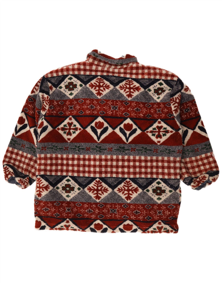 Męska kurtka polarowa Vintage UK 44 2XL wielokolorowa, geometryczna