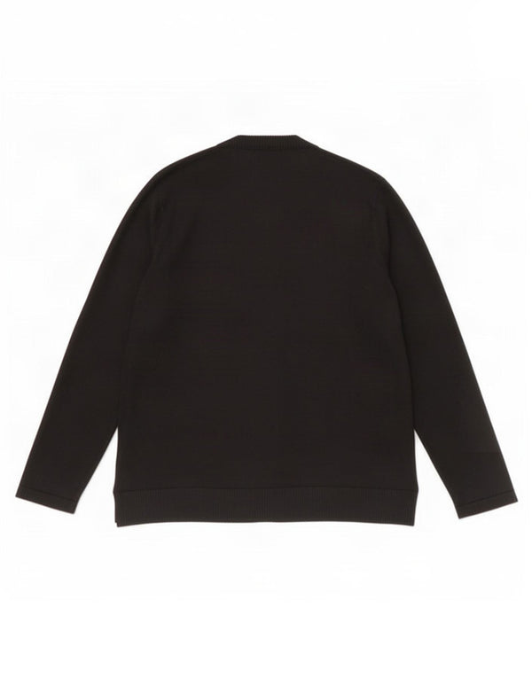 Damski sweter rozpinany Tommy Hilfiger UK 16, duży czarny sztuczny jedwab