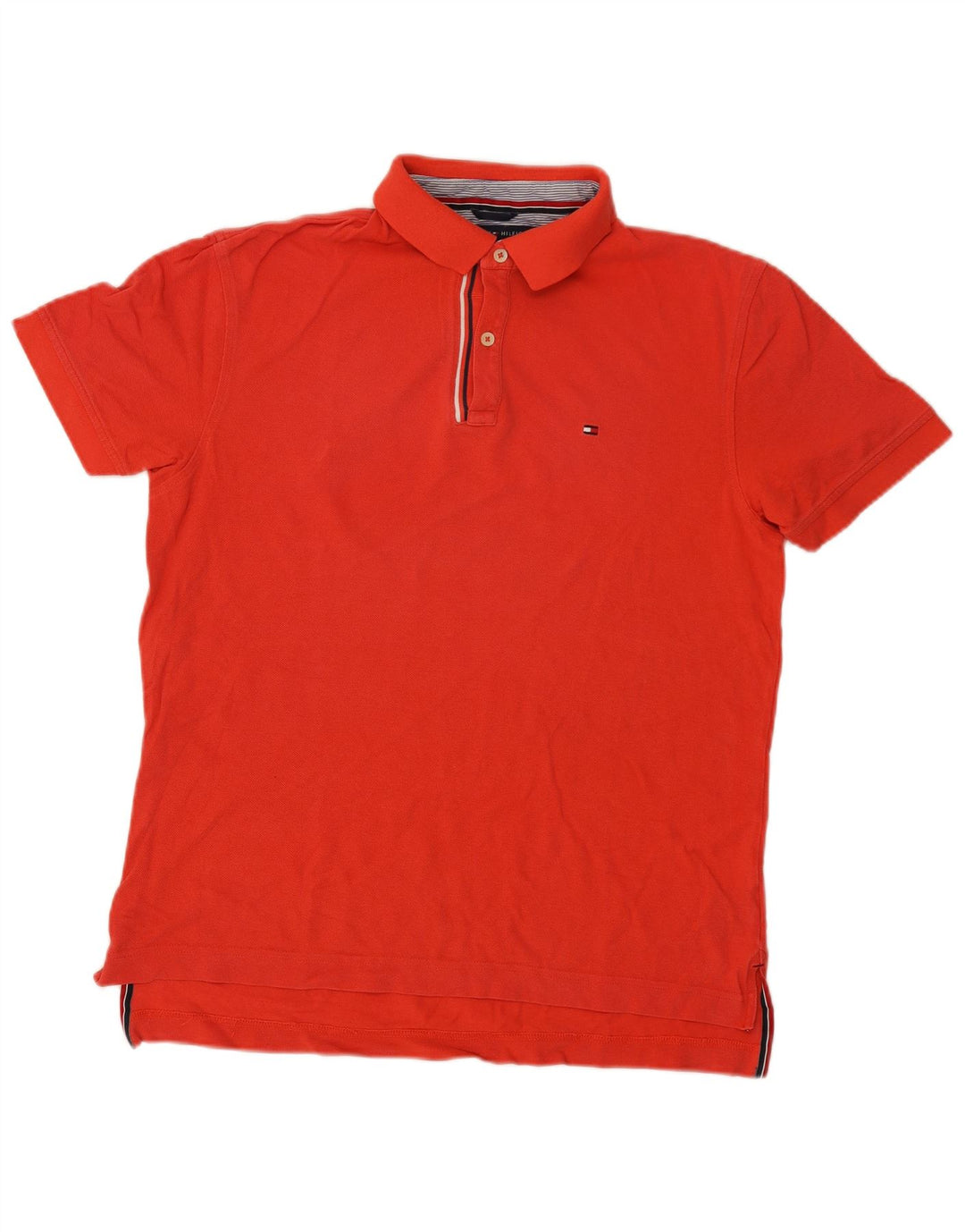 Męska koszulka polo Tommy Hilfiger o klasycznym kroju, średnia czerwona, bawełniana