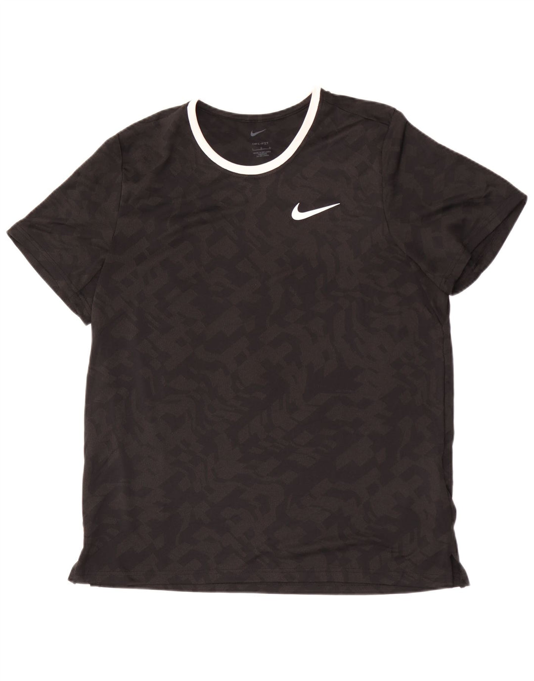 Męski T-shirt Nike Dri Fit, duży, czarny, kamuflażowy poliester