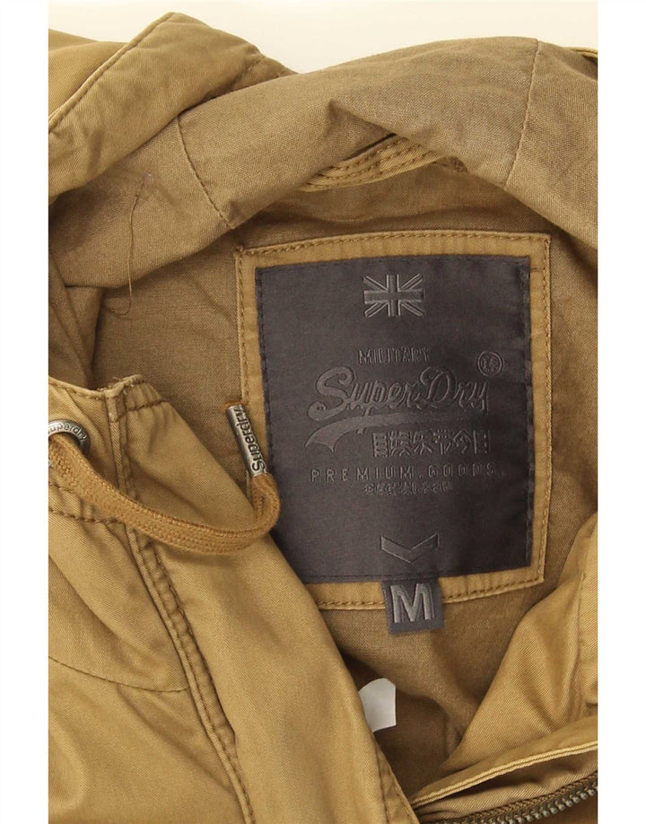 Damska kurtka parka z kapturem Superdry UK 14, średnia bawełna khaki