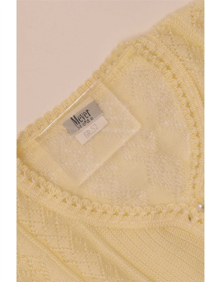 Damska bluzka z dzianiny w stylu vintage IT 52 2XL Off White Poliakryl