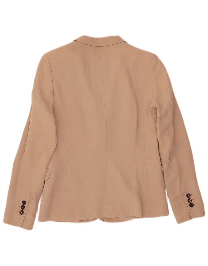 Damska marynarka Massimo Dutti zapinana na 1 guzik EU 38, mała, beżowa, akrylowa