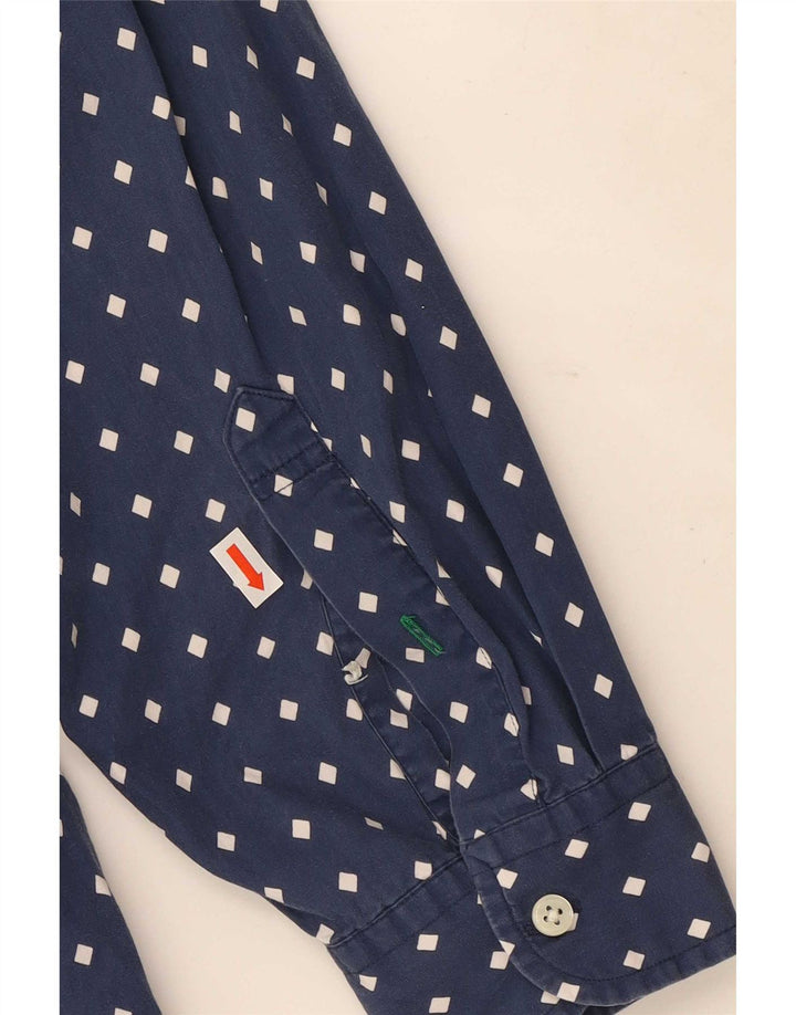 Koszula męska Tommy Hilfiger duża, bawełniana w granatowe cętki