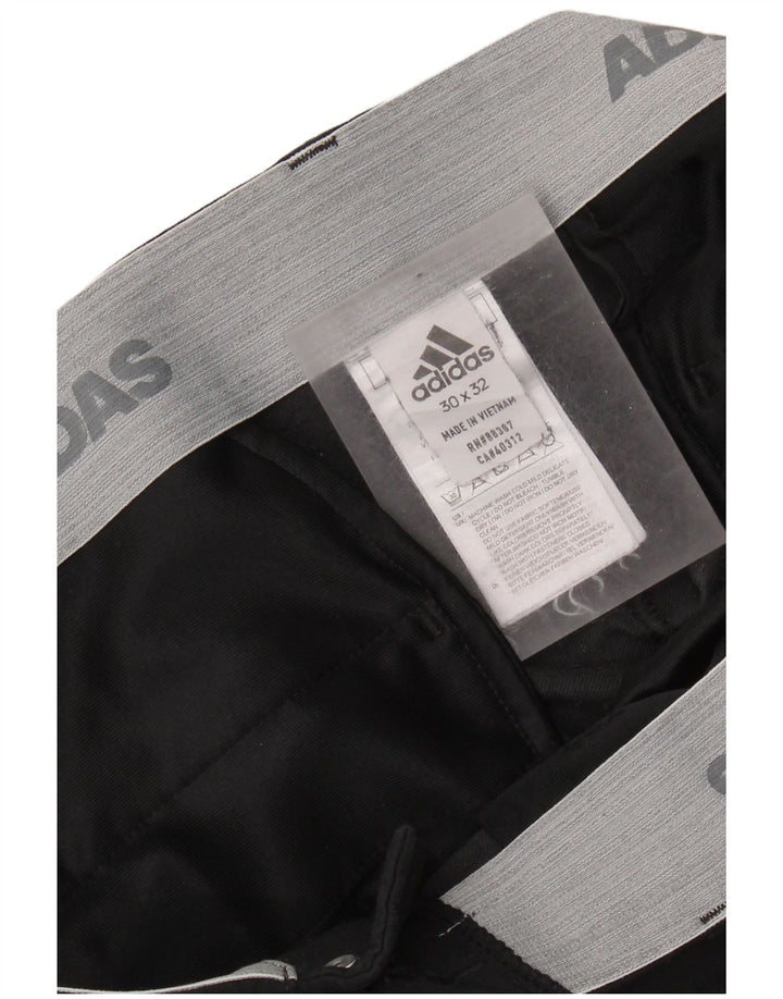 Męskie proste spodnie Chino ADIDAS W30 L32 Czarny poliester