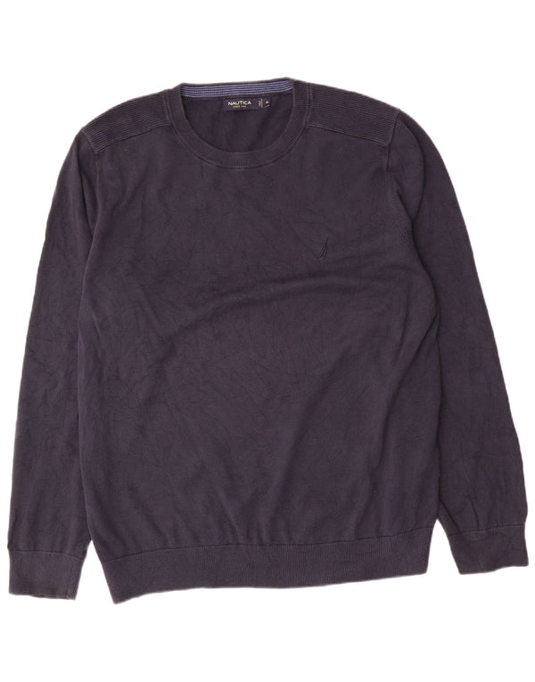 Męski sweter Nautica z okrągłym dekoltem XL, granatowy, bawełniany