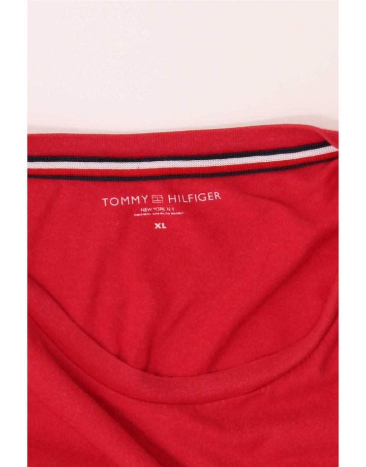 Męska koszulka z grafiką Tommy Hilfiger Top XL czerwona