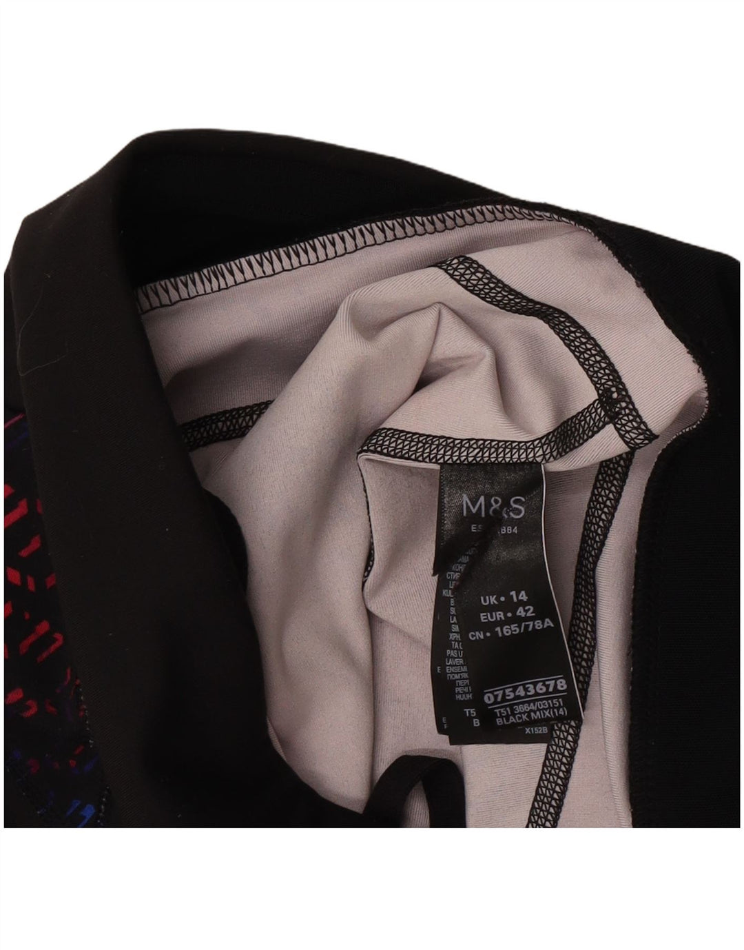 Legginsy damskie Marks & Spencer UK 14, duży, czarny, geometryczny poliester