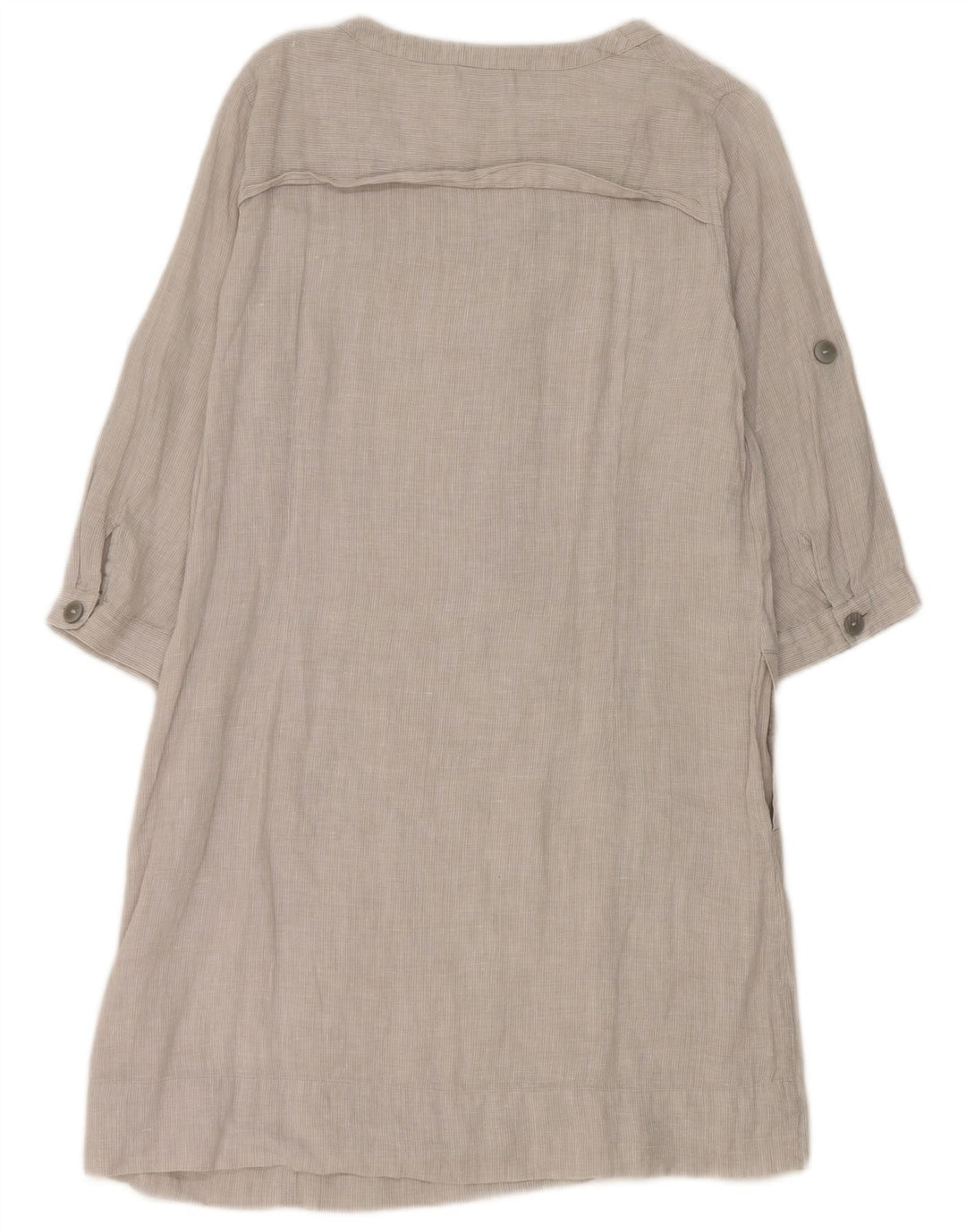 Marks & Spencer Damska sukienka typu shift z rękawem 3/4 UK 14, duża, szara lniana