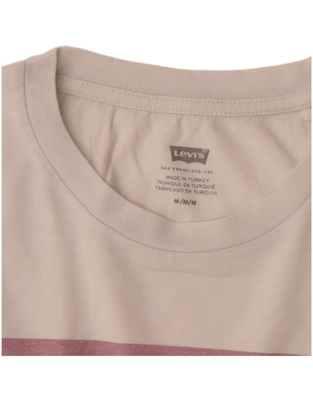 Damska koszulka z grafiką LEVI'S Top UK 12 Średnia biała bawełna