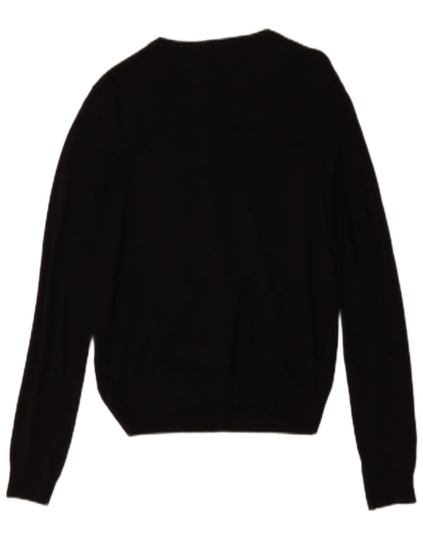 Marks & Spencer Damski sweter rozpinany UK 12, średnia czarna wiskoza