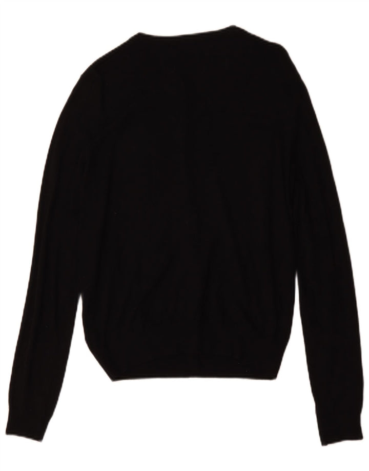 Marks & Spencer Damski sweter rozpinany UK 12, średnia czarna wiskoza