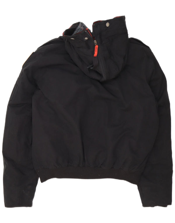 Męska kurtka bomber z kapturem Tommy Hilfiger Denizen UK 42 XL, czarny poliester