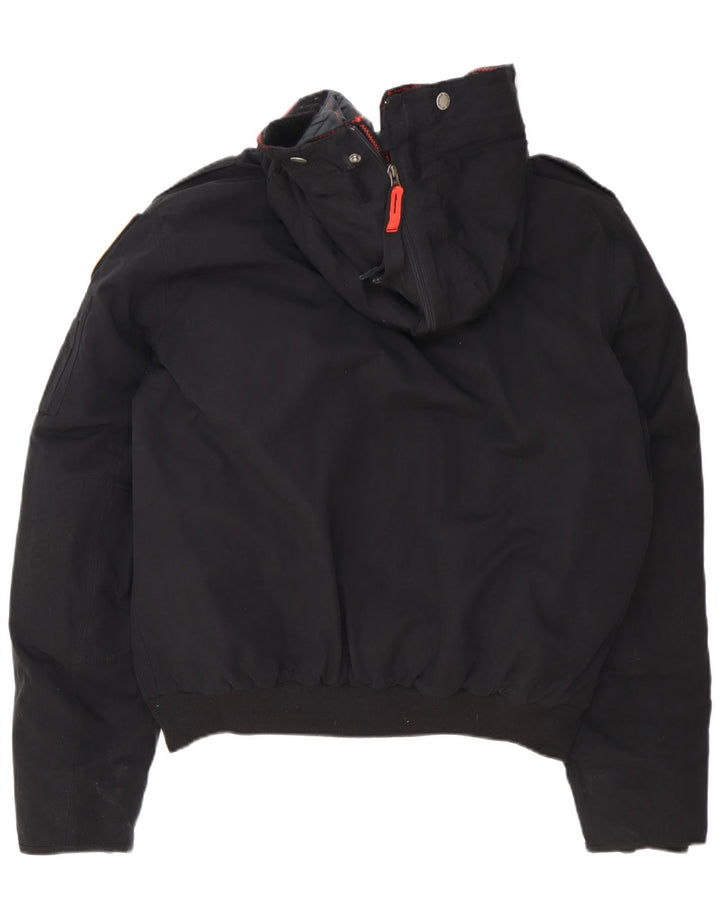 Męska kurtka bomber z kapturem Tommy Hilfiger Denizen UK 42 XL, czarny poliester