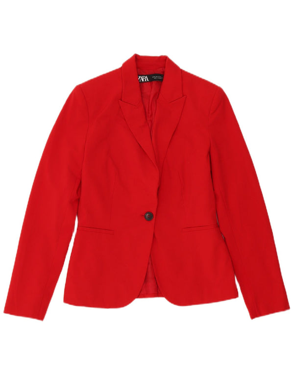 Damska marynarka Zara Oversize zapinana na 1 guzik EU 34 2XS Czerwony Poliester