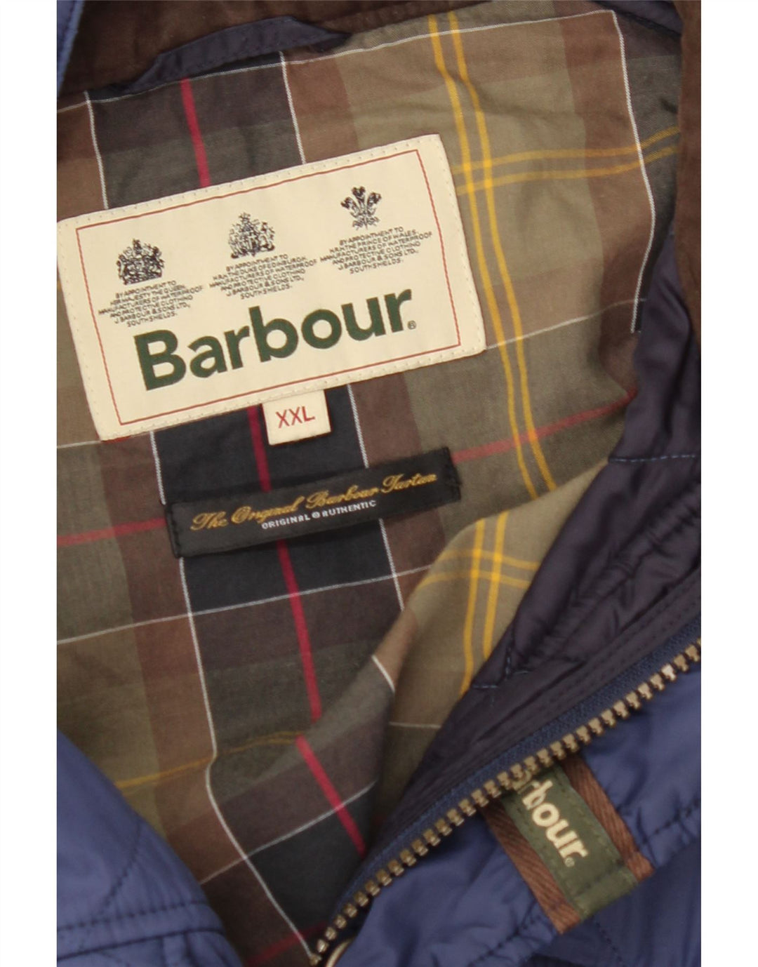 Męska pikowana kurtka BARBOUR UK 44 2XL niebieska