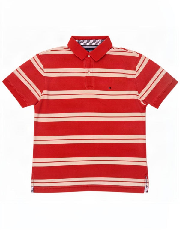 Męska koszulka polo Tommy Hilfiger, duża, bawełniana w czerwone paski