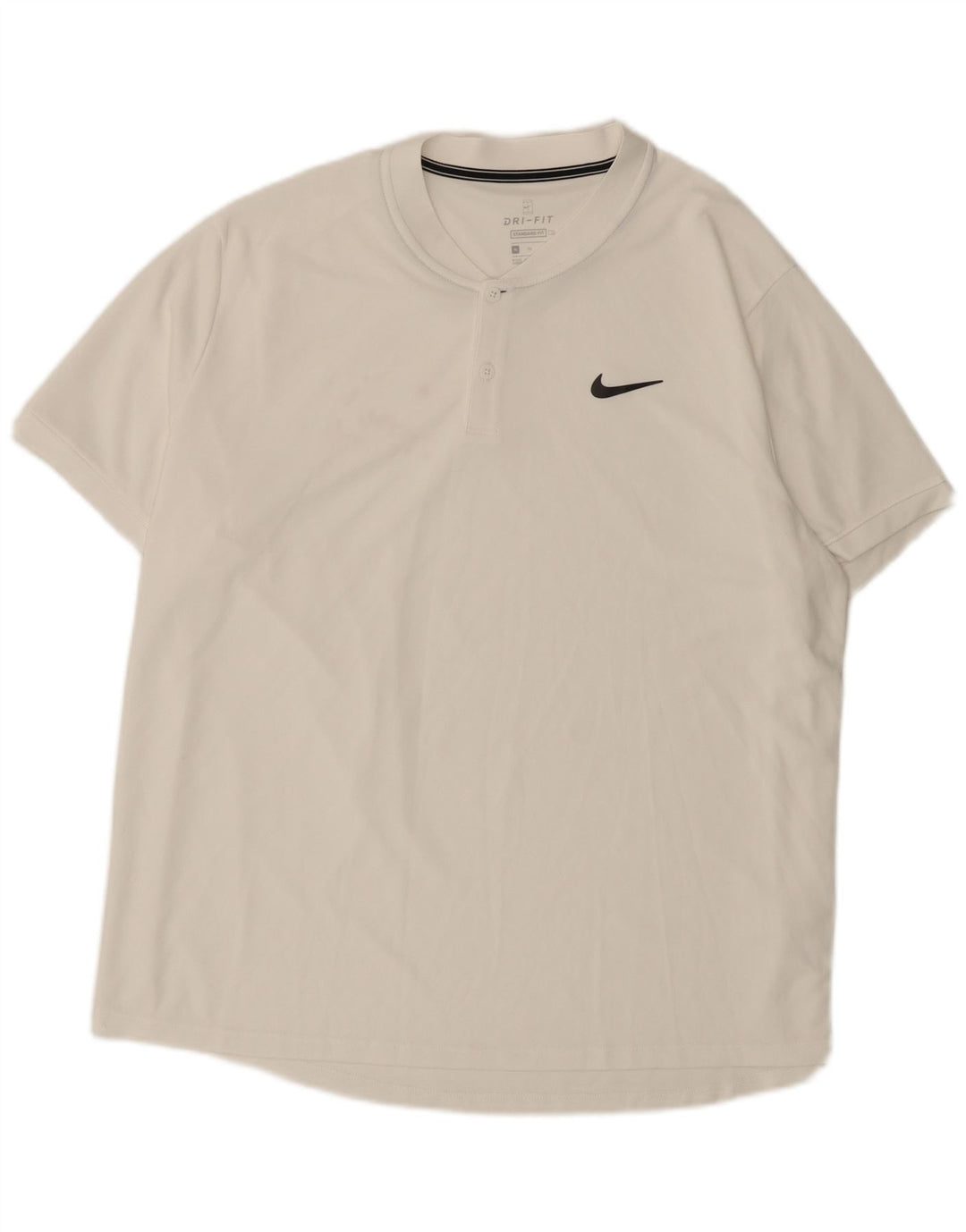 Męski T-shirt NIKE Dri Fit o standardowym kroju, XL, biały, poliester