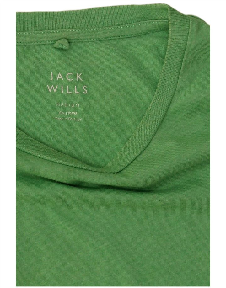 Męska koszulka T-shirt Jack Wills, średnia, zielona bawełna
