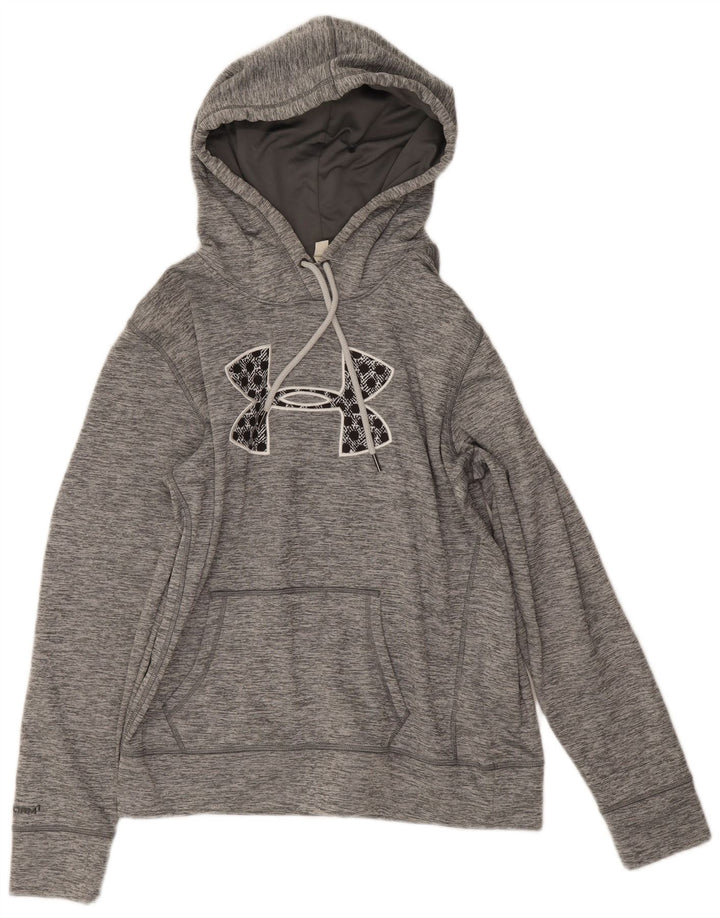 Damska bluza z kapturem Under Armour z grafiką, UK 14, średni szary poliester