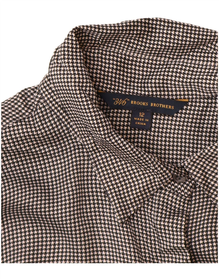 Damska bluzka koszulowa Brooks Brothers 346 US 12, duża, szary poliester