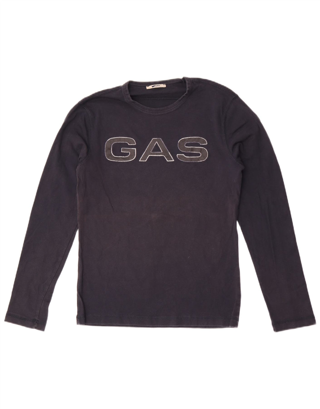 Damski top graficzny Gas z długim rękawem, UK 12, średni granatowy, bawełniany