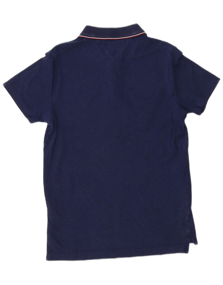 Męska koszulka polo slim fit TOMMY HILFIGER, średnia, granatowa, bawełniana