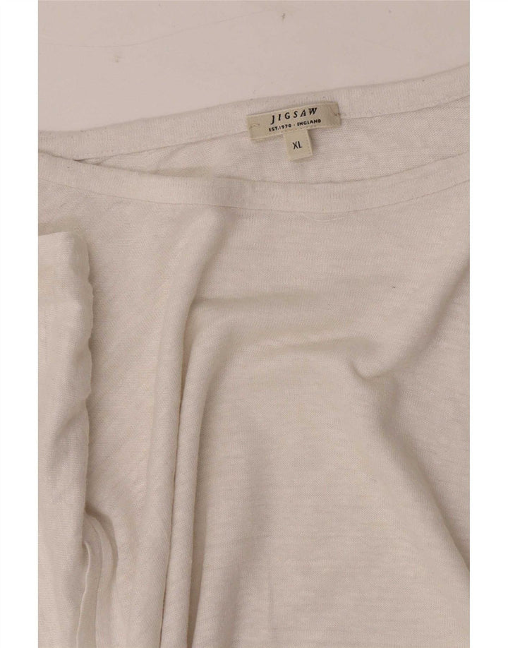 T-shirt damski Jigsaw Top UK 18 XL, biały