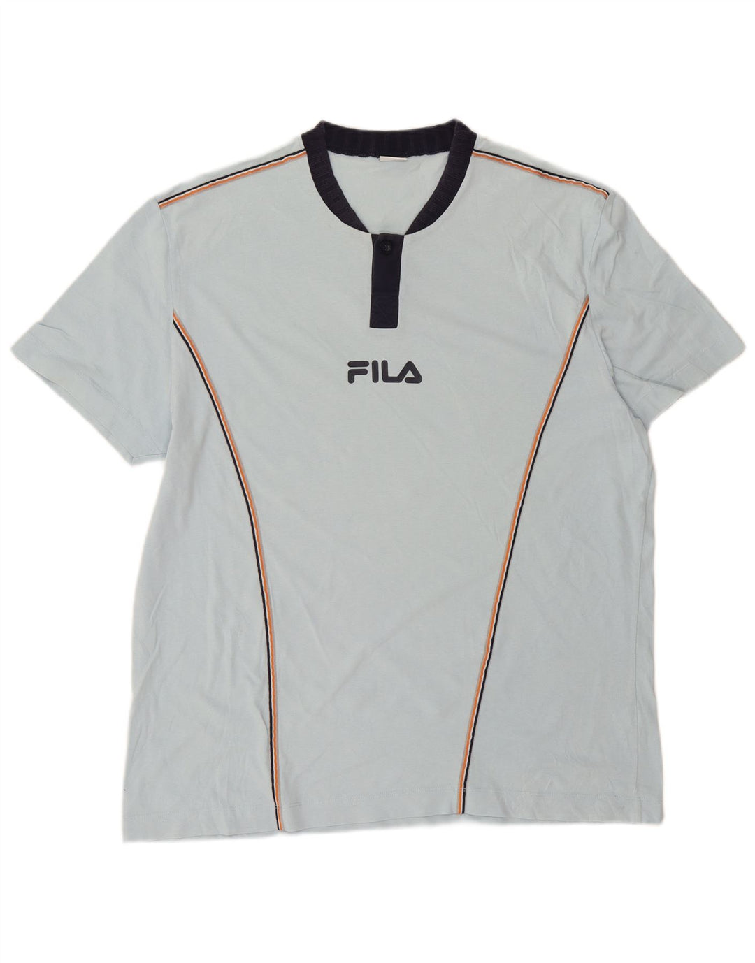 T-shirt męski Fila, duży, niebieski, bawełniany