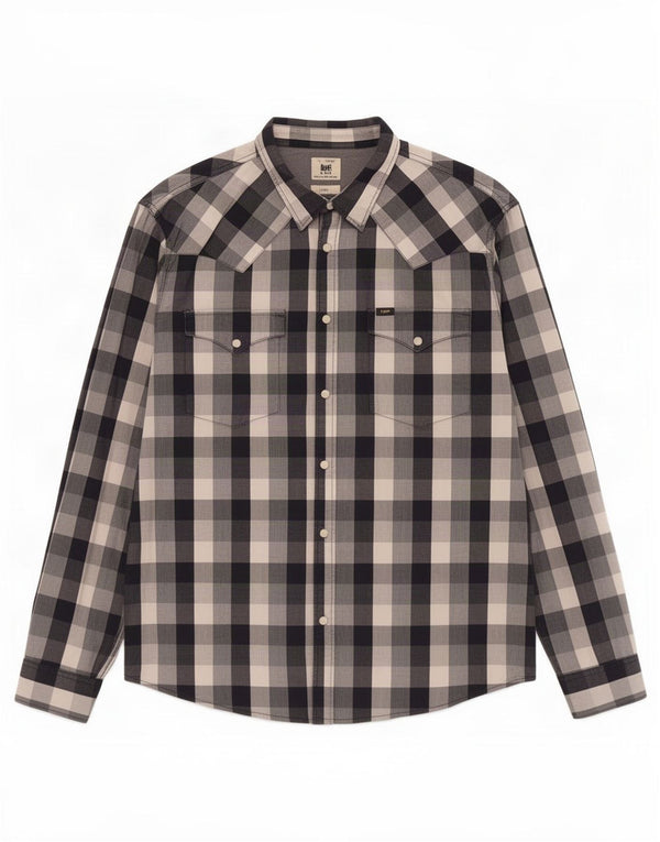 Koszula męska Lee Slim Fit 2XL, granatowa, bawełniana w kratkę