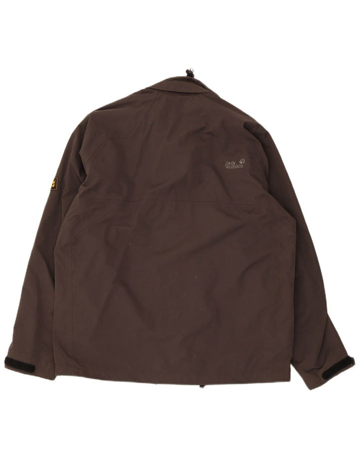 Męska kurtka przeciwdeszczowa Jack Wolfskin UK 40/42, duża, szary poliamid