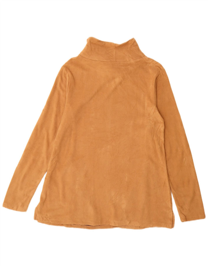 Damski sweter z długim rękawem Eddie Bauer UK 14, średni brązowy poliester